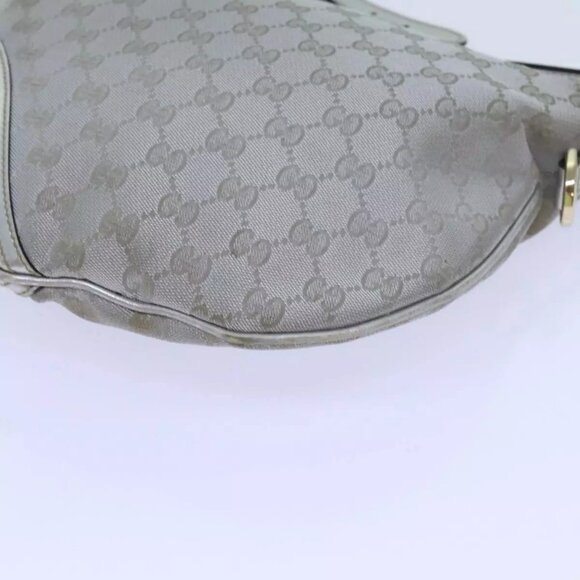 GUCCI GG Canvas Shoulder Bag Silver Auth 71301 - Picture 12 of 16